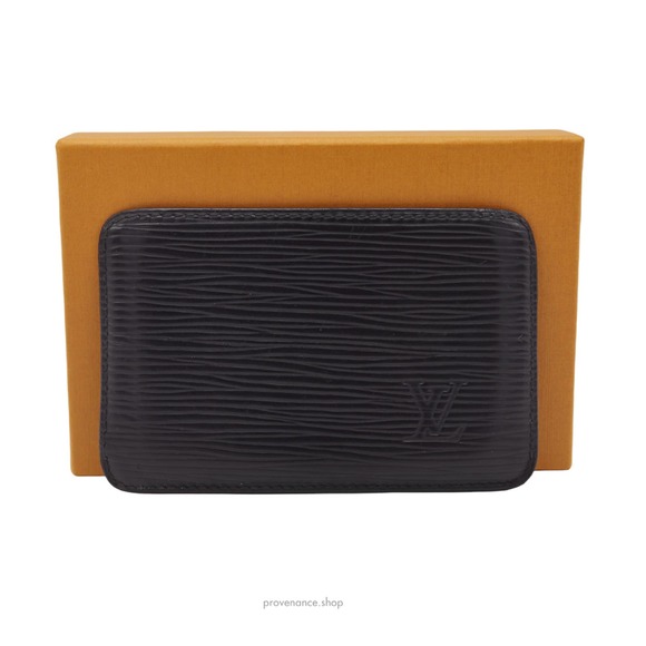 🔴 Louis Vuitton Card Holder Wallet - Black Epi Leather - Picture 1 of 7